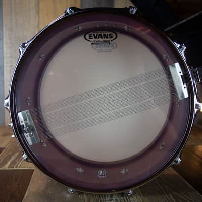 HENDRIX 14 X 6 ARCHETYPE STAVE SERIES PURPLE HEART SNARE DRUM, NATURAL SATIN image 5