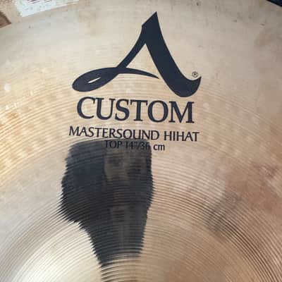 Zildjian 14" A Custom Mastersound Hi-Hat Cymbals (Pair) 1999 - Present - Brilliant image 2