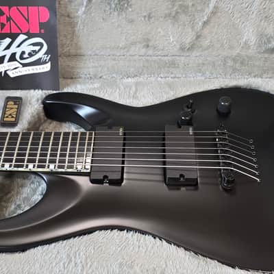 ESP Horizon NT-7B E-II BRAND NEW! Satin Black Matte 7 String Baritone EMG 2015 NOS New Old Stock 40th Anniversary Seven String Guitar image 1