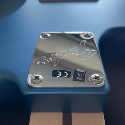 Fender American Performer Jazzmaster with Fralin P90s and SKB Case - Satin Lake Placid Blue image 9