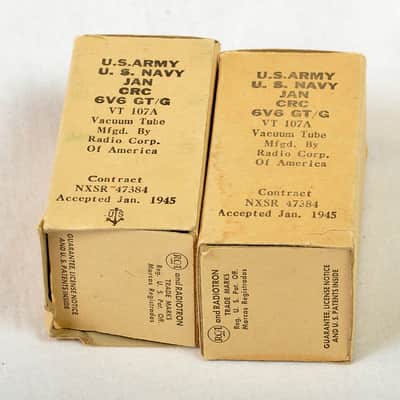 RCA 6V6 GT/G JAN NOS matched pair 1945 - WWII image 11
