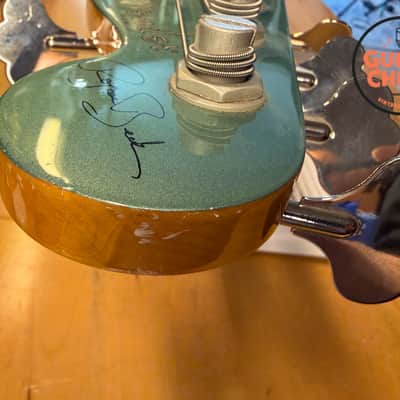 1997 Fender Roscoe Beck V 5-String Bass Teal Green Metallic OHSC image 12