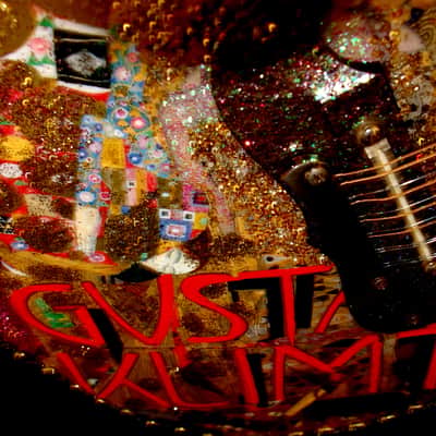 Framus 12 String Acoustic. klimt Art by El Daga 2005 Collage Goldtone.  Collectible. Only 1. RARE. image 17