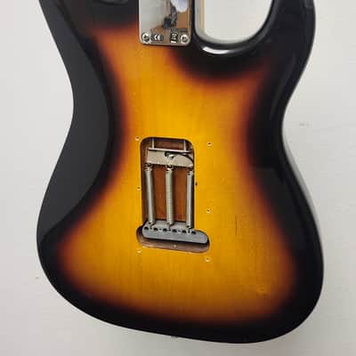 2006 Fender Stratocaster Standard Electric Guitar- Left Handed, Sunburst, Made in Mexico image 8