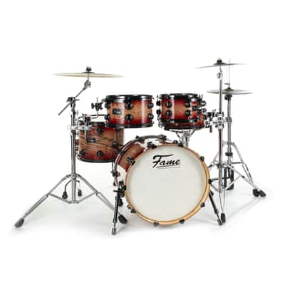 Fame Fortress Studio Shell Set Red Burst - Drum Shell Set image 4