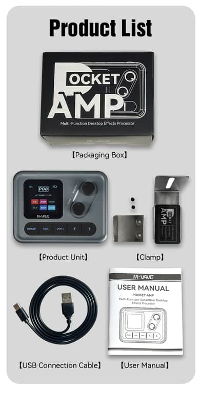 M-VAVE Pocket AMP Multi-Function Desktop Effects Pedal,price | Reverb