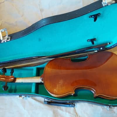 Josef Lorenz Luby Schonbach size 3/4 violin, Czech, Glasser Bow image 4
