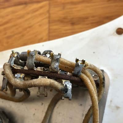 1954 Fender Stratocaster Full Vintage pre-cbs Harness, OMG! Pickups, Pots, 3-way switch, Pickguard image 6