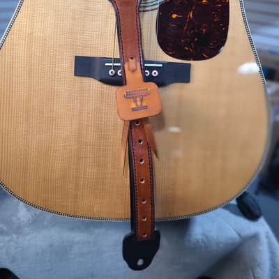 The Southern Outlaw - Handcrafted Full Grain Leather & Louisiana Premium Alligator Accent Guitar Strap image 7