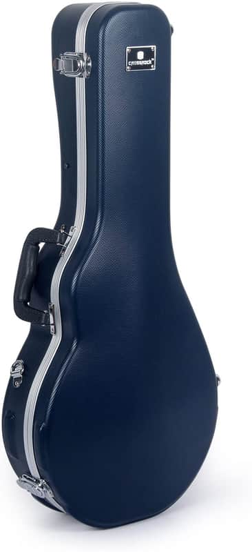 Crossrock F Body Mandolin Sturdy Hard Case with Backpack Straps  ABS Molded Hardshell CRA860MFBL image 1