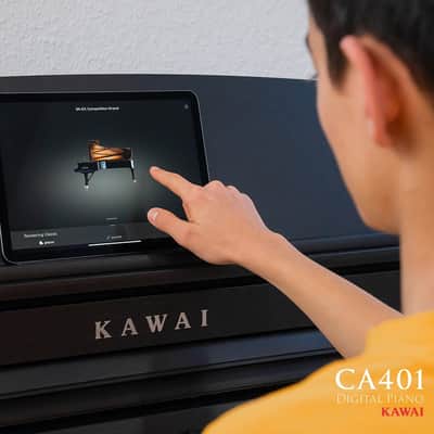 Kawai CA401 WH Digital Concert Piano with Grand Feel compact Wooden Key Keyboard Action and Built in Bluetooth MIDI,Premium Satin White image 4