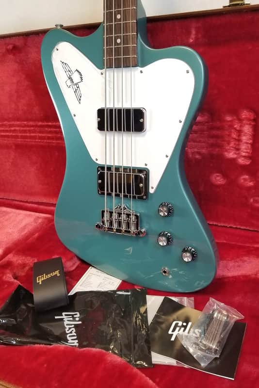 Gibson Non-Reverse Thunderbird Electric Bass Guitar, Faded Pelham
Blue W/ Case image 1