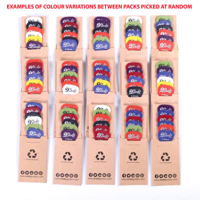 6 x Lindo Eco Plectrums | Recycled ABS | 0.58mm, 0.71mm, 0.81mm, 0.96mm, 1.2mm, 1.5mm Mixed Colours image 2
