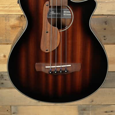 Ibanez AEGB24FE Acoustic/Electric Bass Mahogany Sunburst image 2