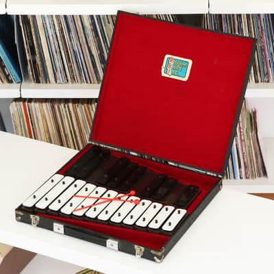 1960s Rhythm Band Glockenspiel Vintage MIJ Toy Xylophone - Student Percussion Bells w/Original Case! image 1