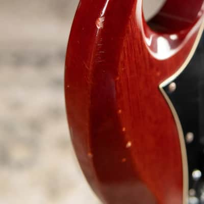 Gibson Vintage 1969 SG Junior Electric Guitar - Cherry Red with Chipboard Case - Used image 12