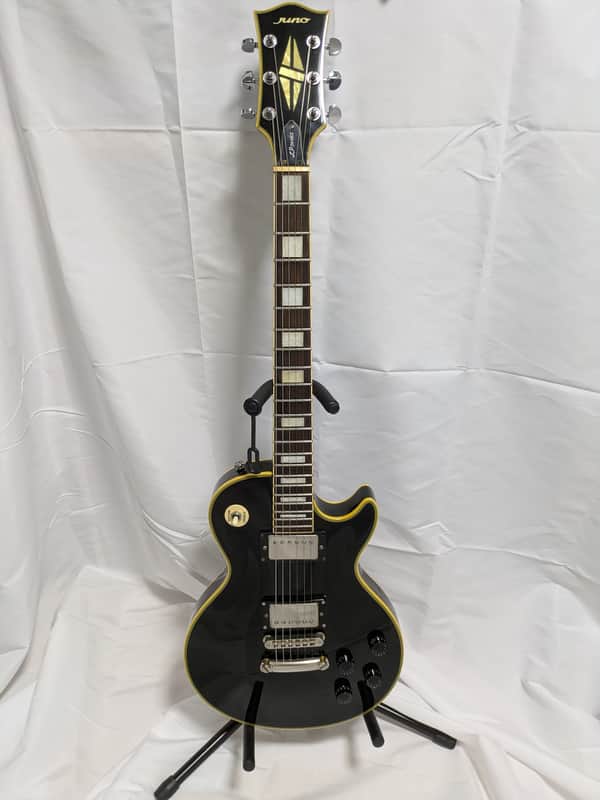 Juno LP Series Les Paul Custom-Style Electric Guitar Black – Japanese Market image 1