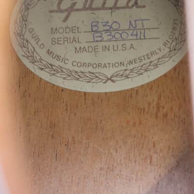 Guild B30E Acoustic / Electric Bass 1991 image 7
