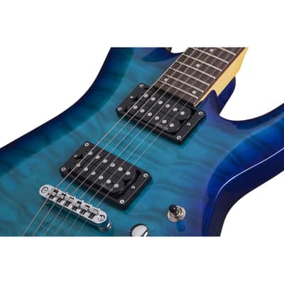 Schecter C-6 Plus Guitar - Ocean Blue Burst image 7