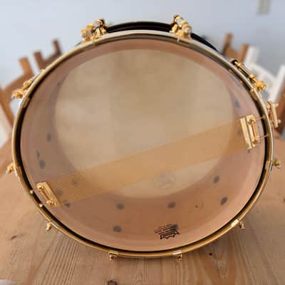 Pearl M-1946 50th anniversary snare 14x5.5” 1996 - #Black mist image 13