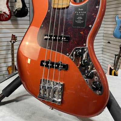 Fender Player Plus Active Jazz Bass - Aged Candy Apple Red w/Gig Bag & PLEK*D #231 image 3