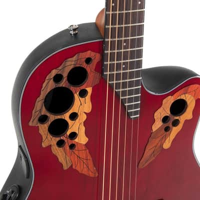 Ovation E – akustická kytara Celebrity Elite Mid Cutaway Ruby Red image 8