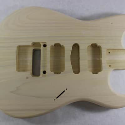 Unfinished Poplar HSH guitar body - fits Fender Strat Stratocaster neck Floyd Rose J896 image 1