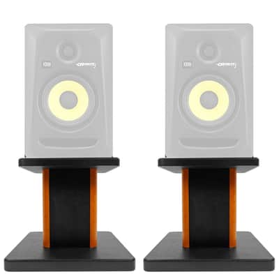Rockville 8” Wood Studio Monitor Speaker Stands For KRK ROKIT 5 G3 Monitors image 1