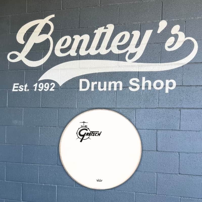 Gretsch GRDHCW18O USA Custom 18" Coated Bass Drum Offset Logo Head image 1