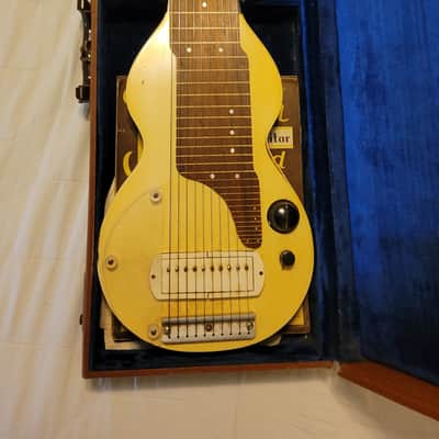 Eddie Alkire 10 String E Harp 1948 White image 1
