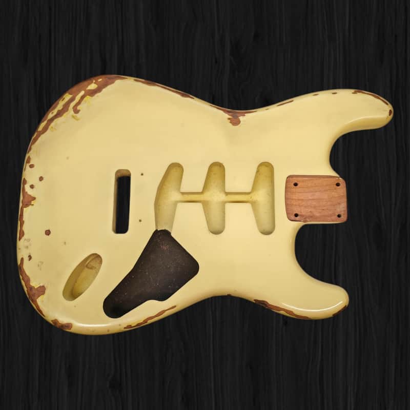 Strat Body - Nitro Heavy Relic Vintage White image 1