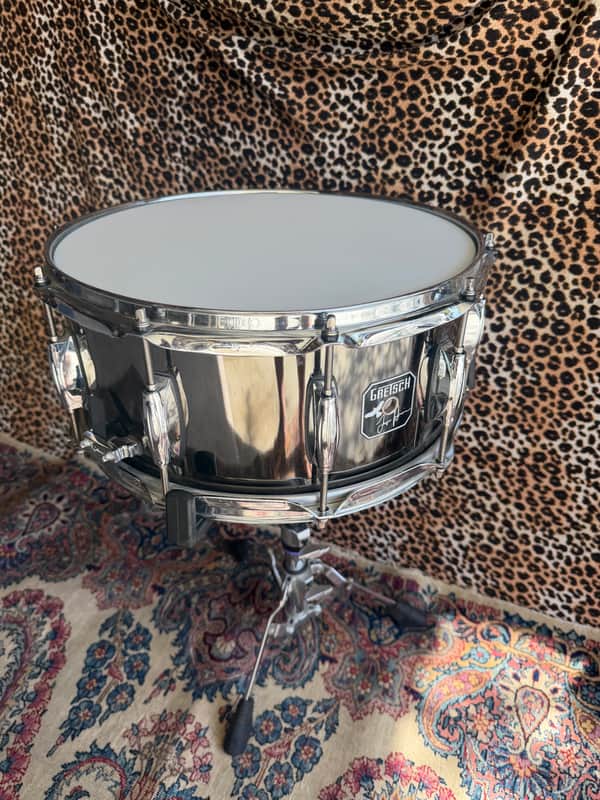 Gretsch Artist Series 6.5x14" Taylor Hawkins Signature Snare Drum 2010s - Black Nickel Over Steel image 1