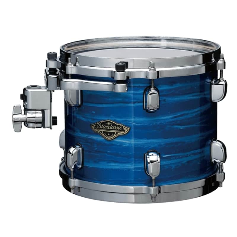 Tama WBST10R-LOR Starclassic Walnut/Birch 10x7" Rack Tom - Lacquer Ocean Blue Ripple image 1