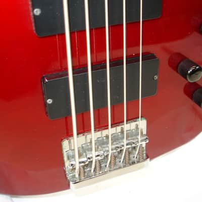 1990's Hamer Slammer Series 5-String Bass Metallic Red image 5