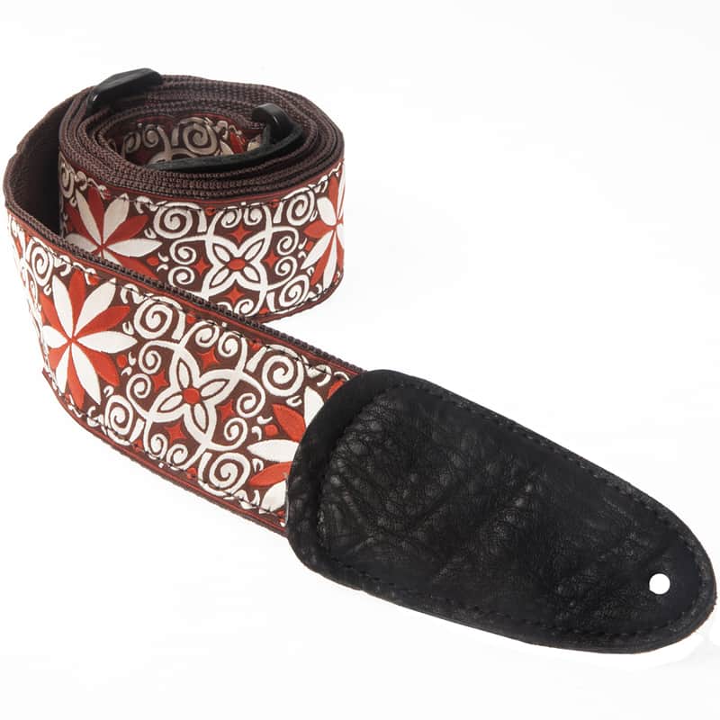 Henry Heller Deluxe Jacquard 34 2-Inch Guitar Strap w/ Leather Ends image 1