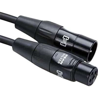 NEW - 2 Pack Hosa Pro Microphone Cable REAN XLR3F to XLR3M, HMIC-020 (20 Feet) Black image 5