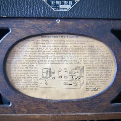 1930s Volu-Tone Guitar Amplifier by Schireson Brothers LA 10"Rola Speaker with Energizing Switch image 14