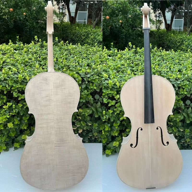 Stradivari left-handed unfinished cello 4/4 Old spruce ,100% Hand Made image 1