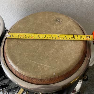 Latin Percussion Carlos “Patato” Valdez Congas Fiberglass Mid-90s - Black with stands image 9