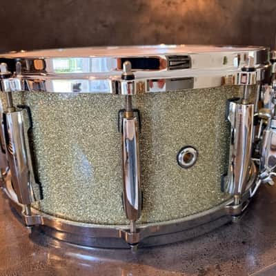 Pearl ES-1465 Eric Singer signature snare 14x6.5 2002 - Silver sparkle image 2