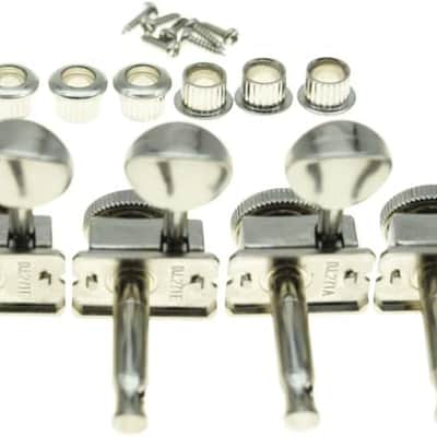 6 Inline Guitar Vintage Style Locking Tuners Guitar Tuning Keys Guitar Lock Machine Heads for Strat Tele Nickel image 2