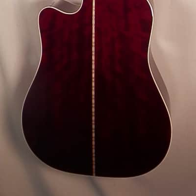 Takamine JJ325SRC John Jorgenson 6-string Dreadnought Cutaway Acoustic Electric Gloss Red Stain with case NEW image 9