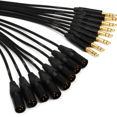 Mogami GOLD 8 TRSXLRM-10 8-channel 1/4 inch TRS Male to XLR Male Snake Cable - 10 foot image 1