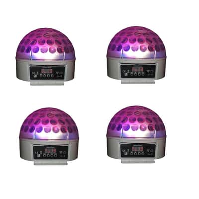 4x Blizzard Snowball DMX RGBW LED Multi Beam Effect Lights w/ Carry Bags image 7