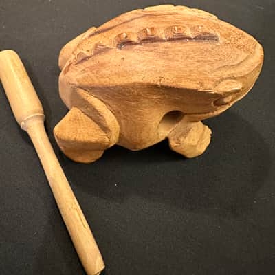 Handmade 3.5" Frog Guiro Scraper Rasper, Rhythm Fusion, with Beater-MINT image 10