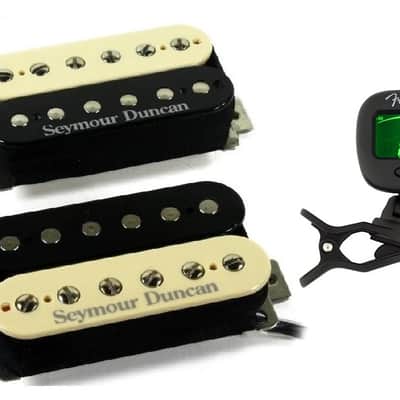 Seymour Duncan Green Magic Zebra Humbucker Pickup Set (Free Fender Tuner) image 1