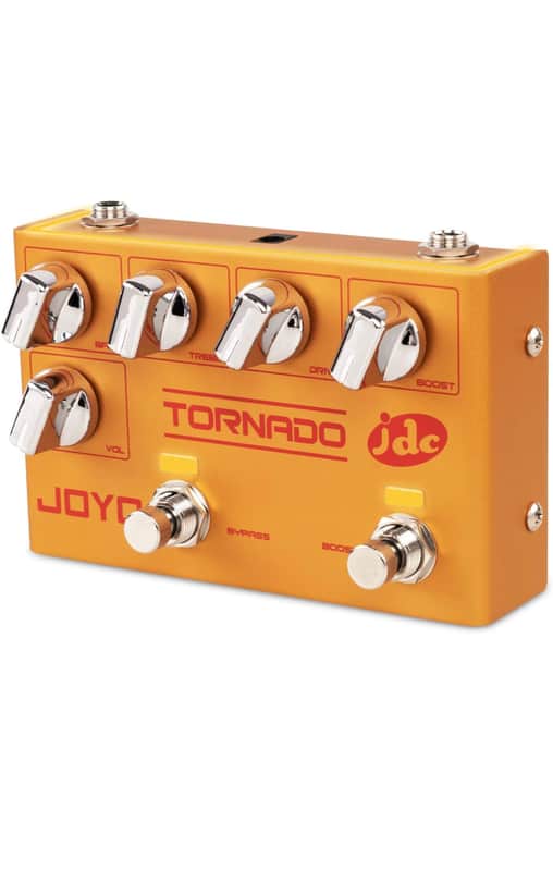 Joyo Tornado R21 2023 - Gold Red JOYO Overdrive Effect Pedal Dual Channel with Independent Footswitch for Electric Guitar - JDC Signature (TORNADO R-21) image 1