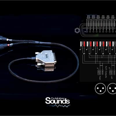 D-Sub Summing Cable 8 Channels Balanced Analog DAW Mixing Signals XLR image 1