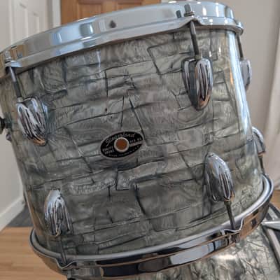 Slingerland "New Rock" Outfit Drum Set 1970s - Light Blue Pearl image 13