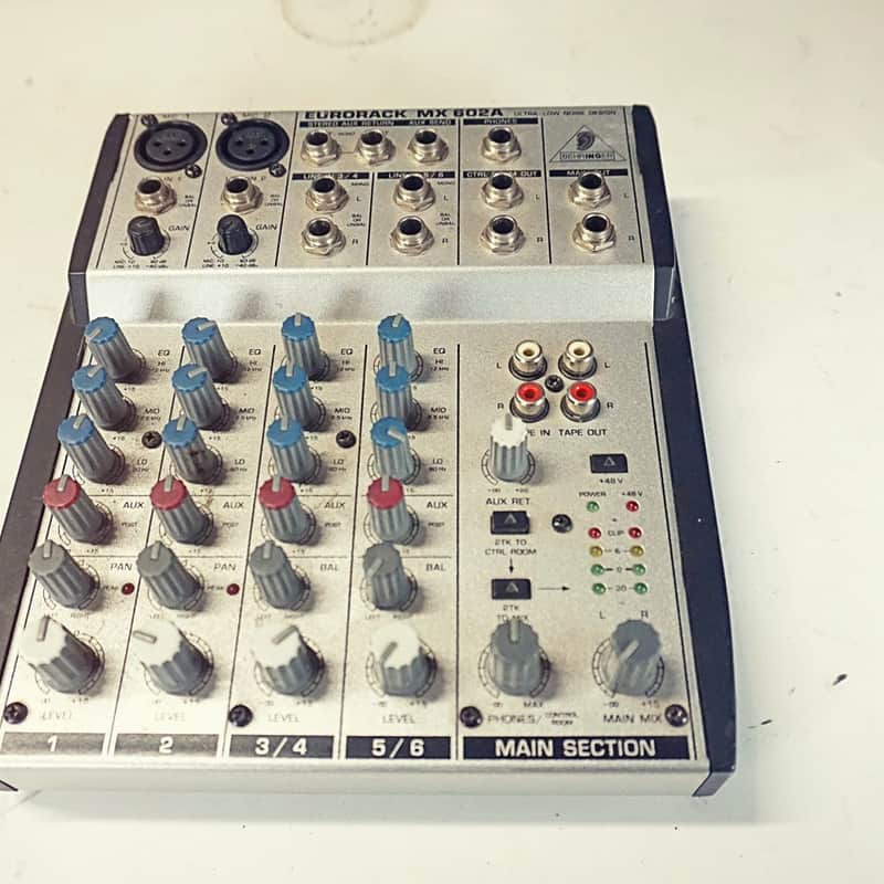 2000s Behringer Eurorack MX602A 6-Input Mixer Silver